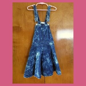 PIPER Girl’s Cotton Blue Denim Overall Jumper Dress Size 10
